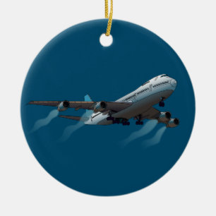 Décoration En Céramique Avion. Jumbo jet.