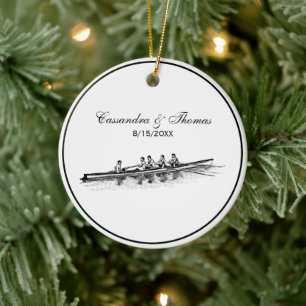 Décoration En Céramique Aviron Rameurs Équipe d'Aviron Sports Aquatiques