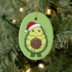 Décoration En Céramique Avocado illuminations de Noël Amusant Avocados Adu