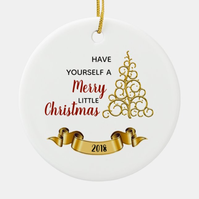Décoration En Céramique Ayez Un Joyeux Petit Noël (Devant)