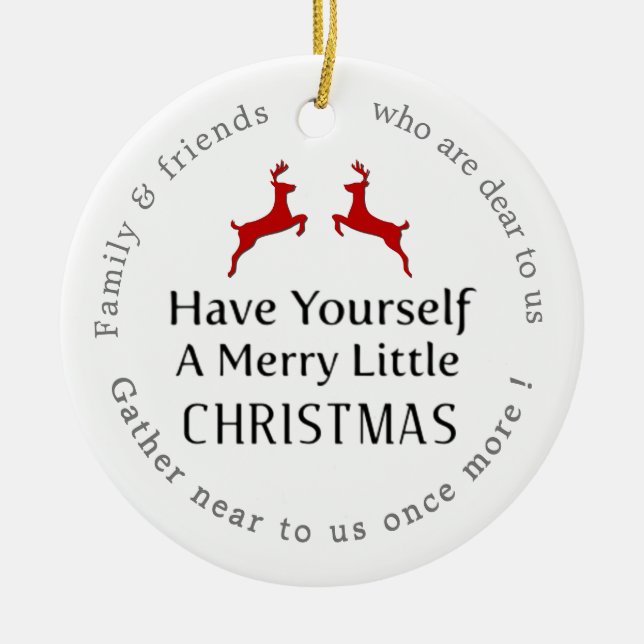 Décoration En Céramique Ayez Vous Un Joyeux Petit Rindeer De Noël Cl (Devant)