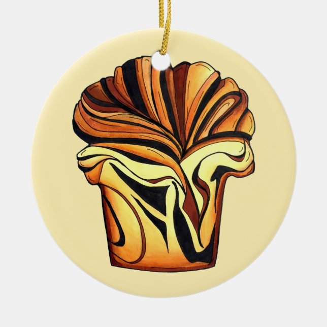 Décoration En Céramique Babka Chocolat Pain tranche Pain Pain Pain Boulet  (Devant)