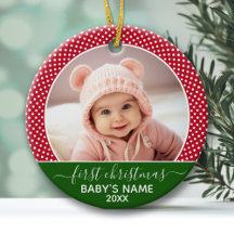 Baby First Christmas - Pois rouges