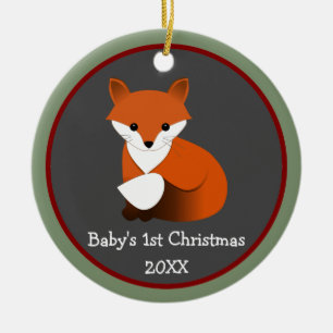 Décoration En Céramique Baby Fox 1er cadre photo de Noël