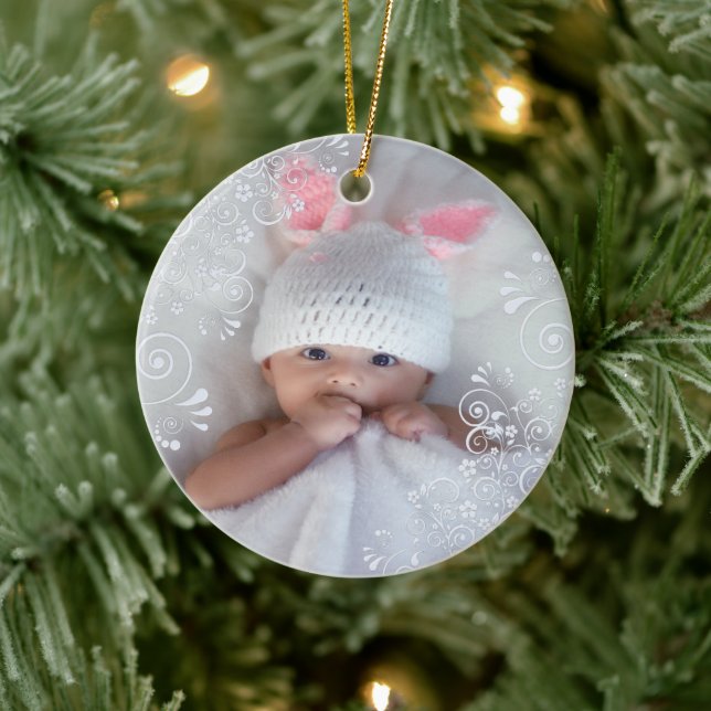 Décoration En Céramique Baby Girl First Christmas Photo Ceramic (Arbre)