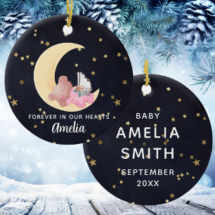 Décoration En Céramique Baby Girl Memorial Pour Toujours Dans Nos Coeurs N