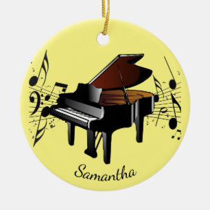 Décoration En Céramique Baby Grand Piano Musical Design Ornament
