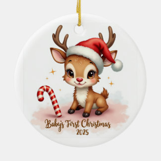 Décoration En Céramique Baby’s First Christmas 2025 – Snowflake Ornament