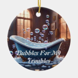 Décoration En Céramique Baignoire Avec Bulles, Mignonne, Drôle Cartographi