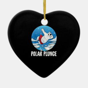 Décoration En Céramique Bain d'hiver Polar Plunge Ice Jump Polar Ours Bain