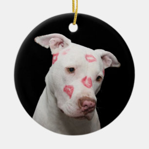 Décoration En Céramique Baiser blanc avec baisers