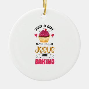 Décoration En Céramique Baker Just A Girl Who Love Jesus and Baking Lover