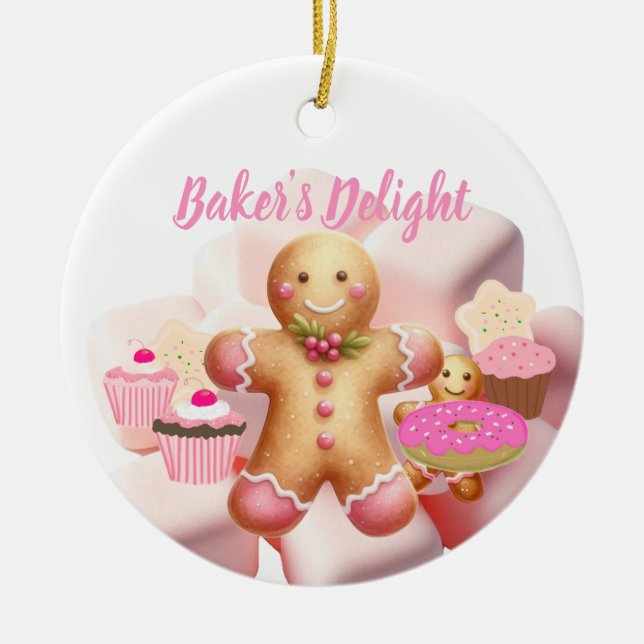 Décoration En Céramique Baking Holiday Treats Gingerbread Man (Devant)