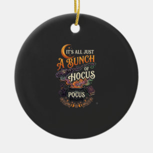 Décoration En Céramique Balai de sorcière Hocus Pocus Chat noir Chaudron m