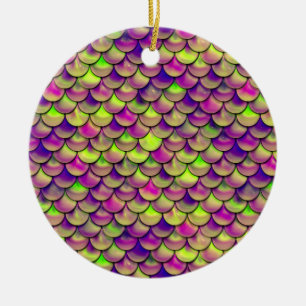 Décoration En Céramique Balances violettes et vertes