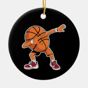 Décoration En Céramique Balle de basketball Dabbing Joueur de sport drôle