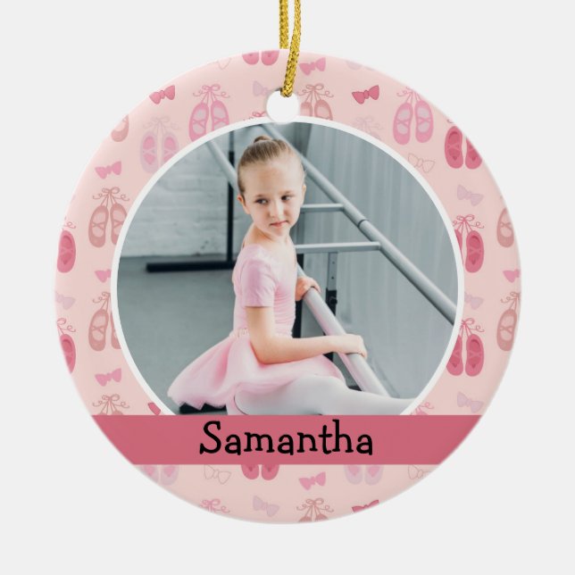 Décoration En Céramique Ballerina Dancer Photo Holiday monogram (Devant)