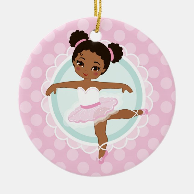Décoration En Céramique Ballerine d'Afro-américain - danseur classique (Devant)