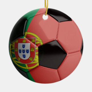 Décoration En Céramique Ballon de football de drapeau du Portugal