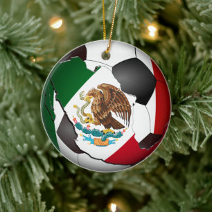 Décoration En Céramique Ballon de Football Mexique Sports