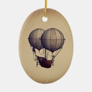 Décoration En Céramique Ballons à vapeur à air chaud avec navire