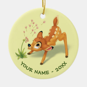 Décoration En Céramique Bambi regarde les graines de Dandelion voler