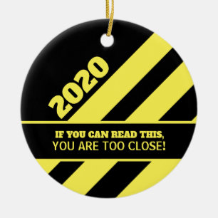 Décoration En Céramique Bande de mise en garde   Funny 2020 Année mémorabl