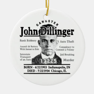Décoration En Céramique Bandit John Dillinger