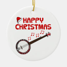 Banjo Folk Musicien Ornament de Noël