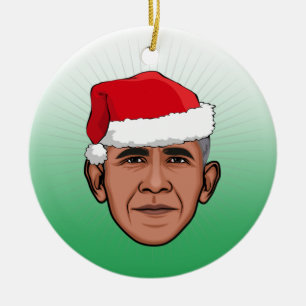 Décoration En Céramique BARACK OBAMA Noël