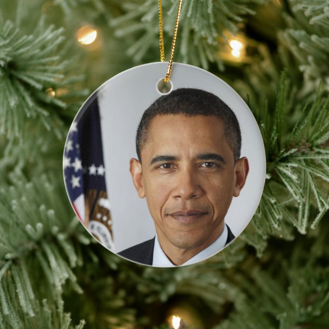 Décoration En Céramique Barack Obama Président américain Portrait de la Ma (Arbre)