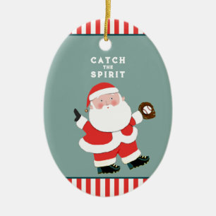 Décoration En Céramique Base-ball Noël Keepsaké