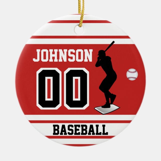 Décoration En Céramique Baseball Batter | Créez votre propre (Devant)