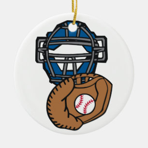 Décoration En Céramique Baseball Catcher Mask Glove