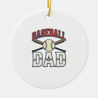 Décoration En Céramique Baseball Dad Vintage Engraving Shirt Design_1