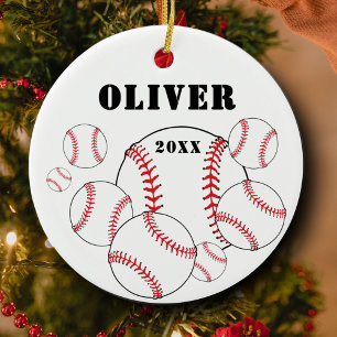 Décoration En Céramique Baseball Sports Enfants Garder Noël