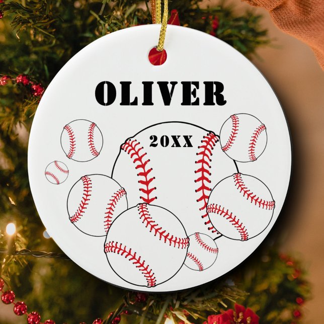 Décoration En Céramique Baseball Sports Enfants Garder Noël (Créateur téléchargé)