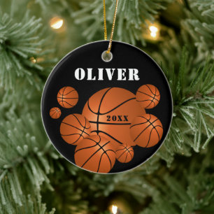 Décoration En Céramique Basket-ball Sports Enfants Souvenir Noël