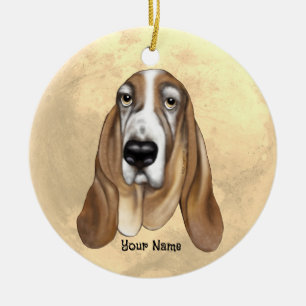 Décoration En Céramique Basset Hound