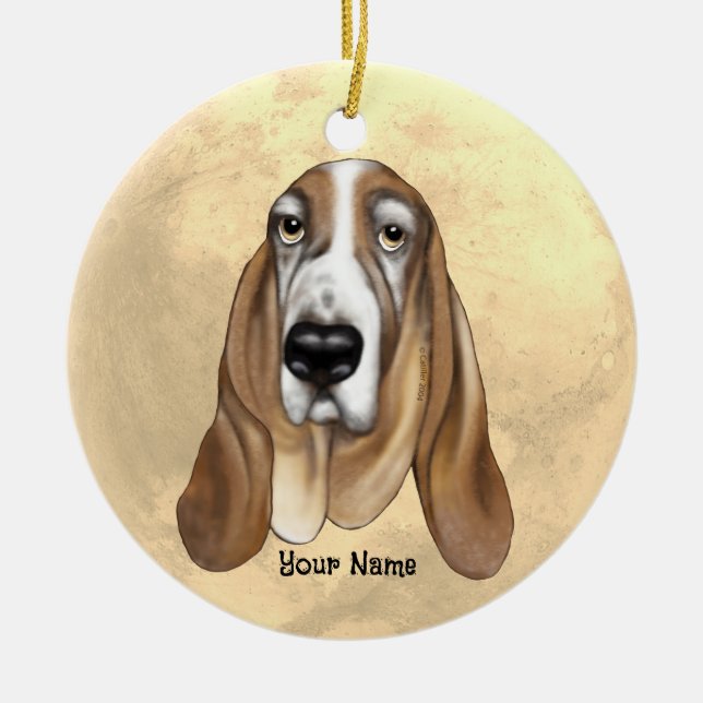 Décoration En Céramique Basset Hound (Devant)