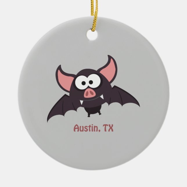 Décoration En Céramique Bat - Austin, Texas (Devant)