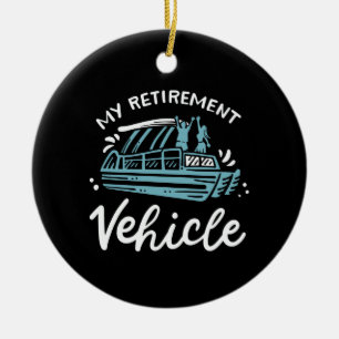 Décoration En Céramique Bateau à ponton - Mon véhicule de retraite
