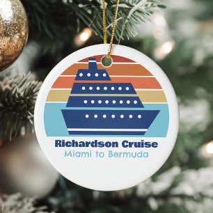 Décoration En Céramique Bateau de croisière sur mesure Famille Voyage Suns