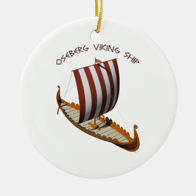 Décoration En Céramique Bateau d'Oseberg Viking (Devant)