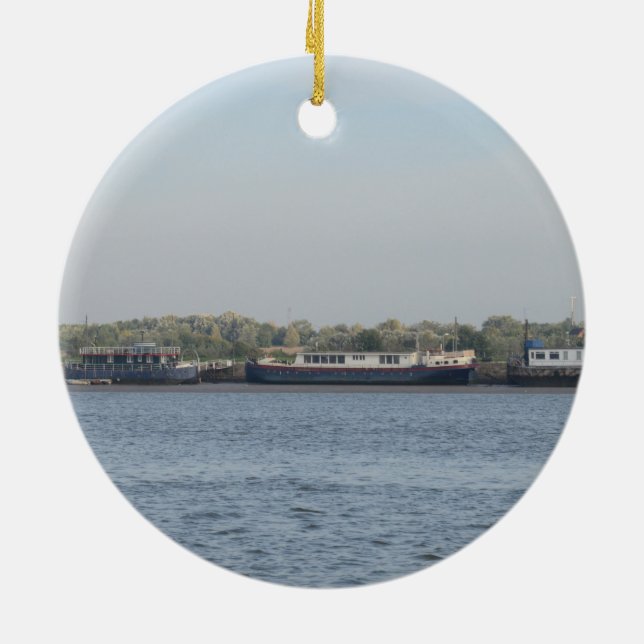 Décoration En Céramique Bateaux-maison (Dos)