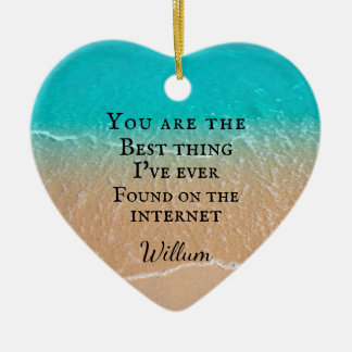 Décoration En Céramique Beach couple photo Valentine