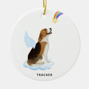 Décoration En Céramique Beagle Ange Personnalisé Pet Dog Memorial