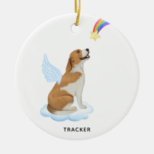 Décoration En Céramique Beagle Dog Angel Ailes Personnalisé Pet Memorial