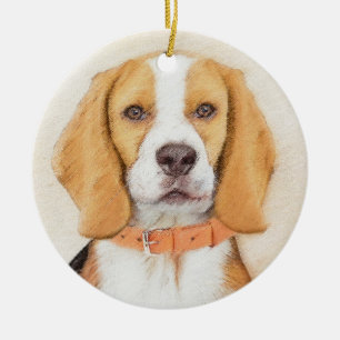 Décoration En Céramique Beagle Hound Dog Peinture Animal Art original