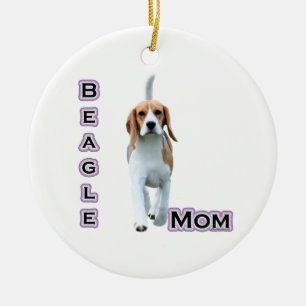 Décoration En Céramique Beagle Maman 4 - Porte - clé